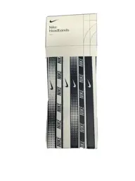 Show details for NIKE Black White Nike Stretchy Hairbands Hair tie 6pk 6 Pack Running Sports Gym Picture of NIKE Black White Nike Stretchy Hairbands Hair tie 6pk 6 Pack Running Sports Gym