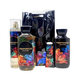 Show details for Bath and Body Work Tropidelic - Gift Bag Set - Fragrance Mist, Body Lotion, Body Wash and Hand Cream Picture of Bath and Body Work Tropidelic - Gift Bag Set - Fragrance Mist, Body Lotion, Body Wash and Hand Cream