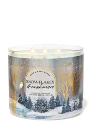 Show details for Bath & Body Works Snowflakes & Cashmere 3-Wick Candle Picture of Bath & Body Works Snowflakes & Cashmere 3-Wick Candle