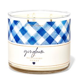 Show details for gingham Bath and Body Works Candles Picture of gingham Bath and Body Works Candles