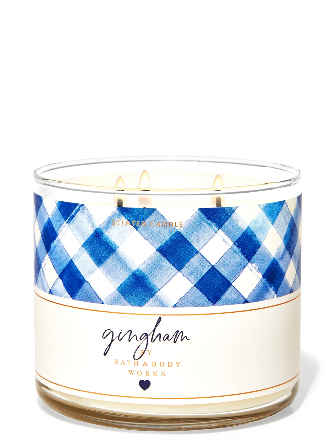 Picture of gingham Bath and Body Works Candles