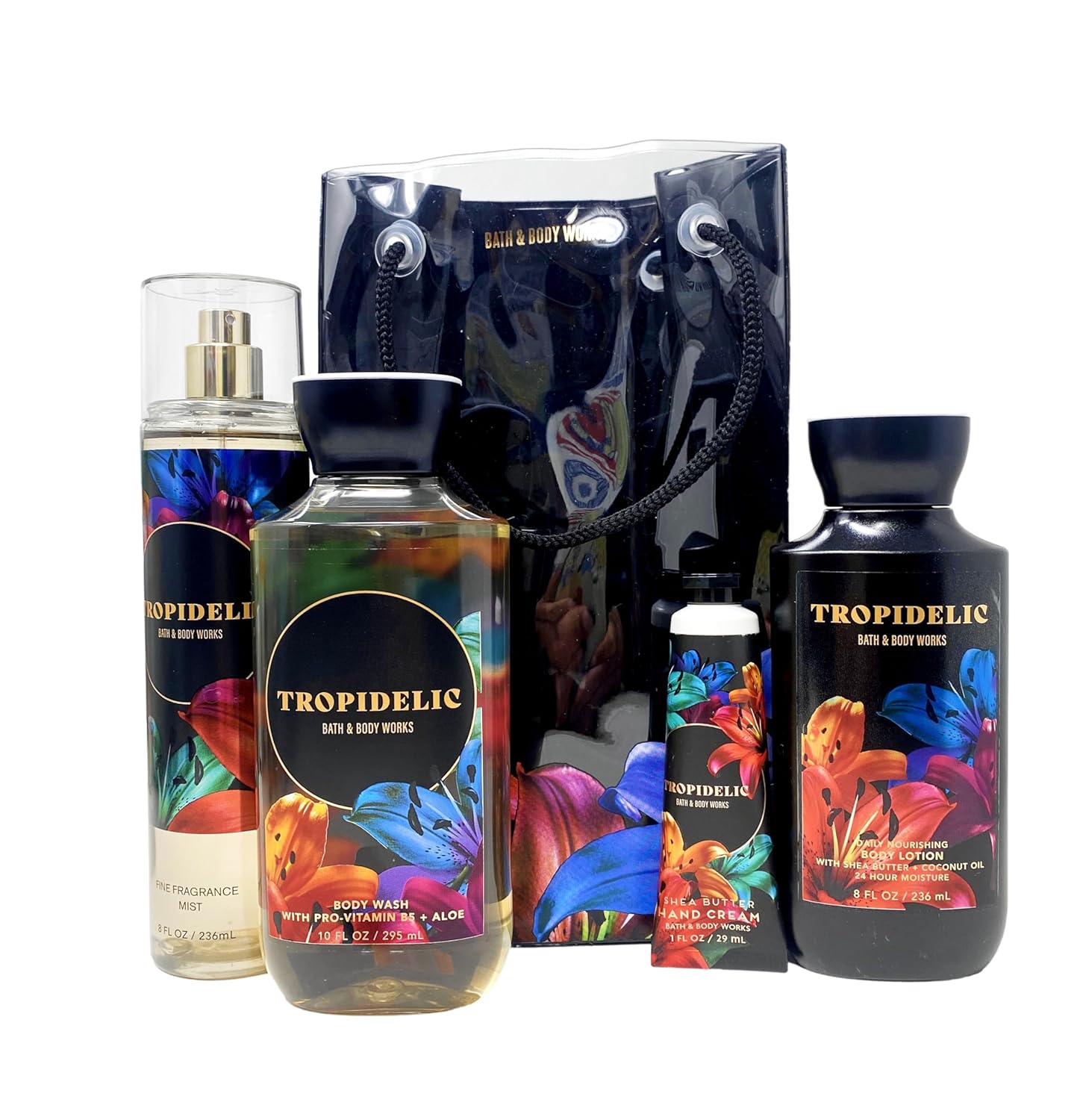 Picture of Bath and Body Work Tropidelic - Gift Bag Set - Fragrance Mist, Body Lotion, Body Wash and Hand Cream