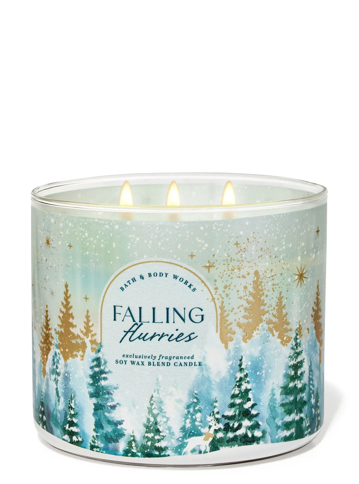 Picture of Bath Body Works White Barn Candle: Falling Flurries 3-Wick Candle