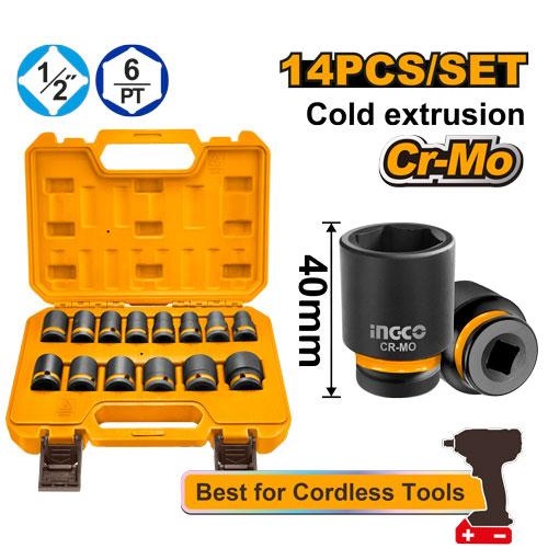 Picture of INGCO 14Pcs 1/2" Socket Set