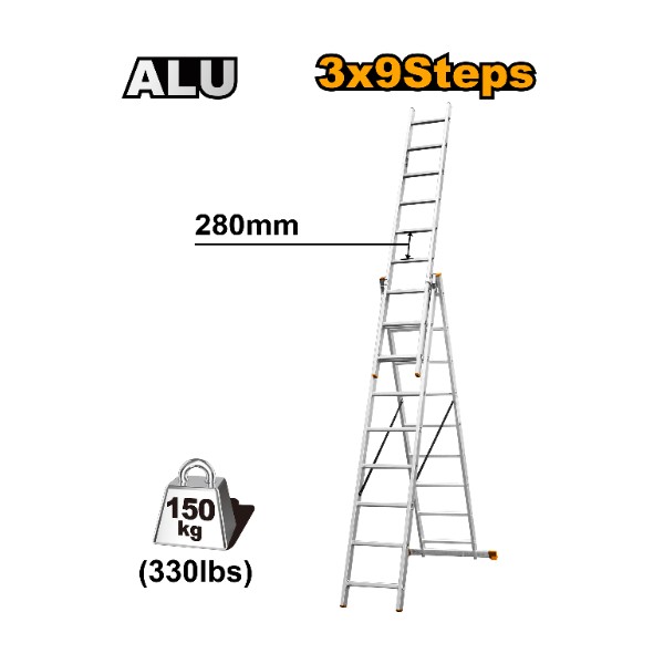 Picture of INGCO 3*9 steps Extention Ladder