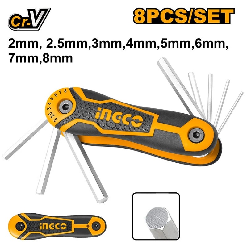 Picture of INGCO 8pcs Hex Key Set