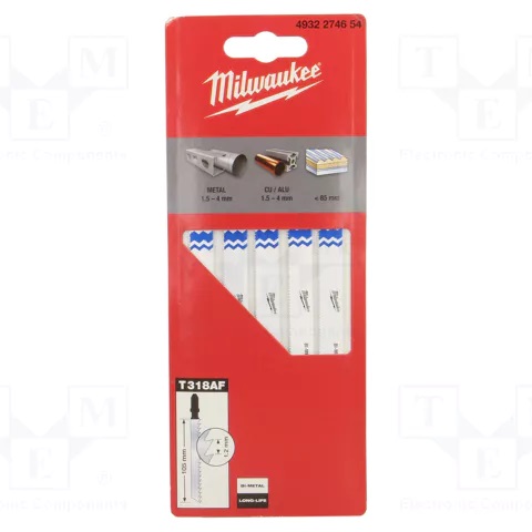 Picture of Milwaukee 5pcs Jigsaw Blades 105*1.2mm