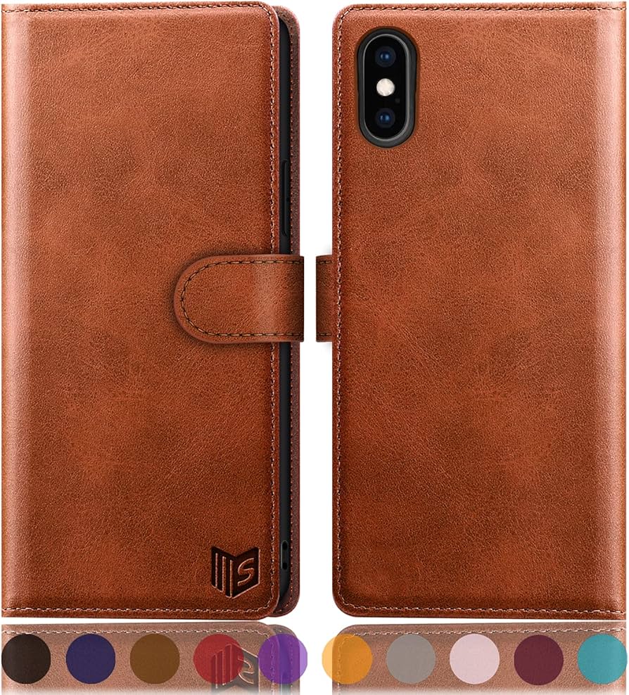 Picture of Verco Book Style for iPhone XS Max Case, Premium Magnetic Flip Cover