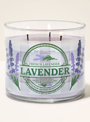 Picture of Lavender 3-Wick Candle Bath and Body Works